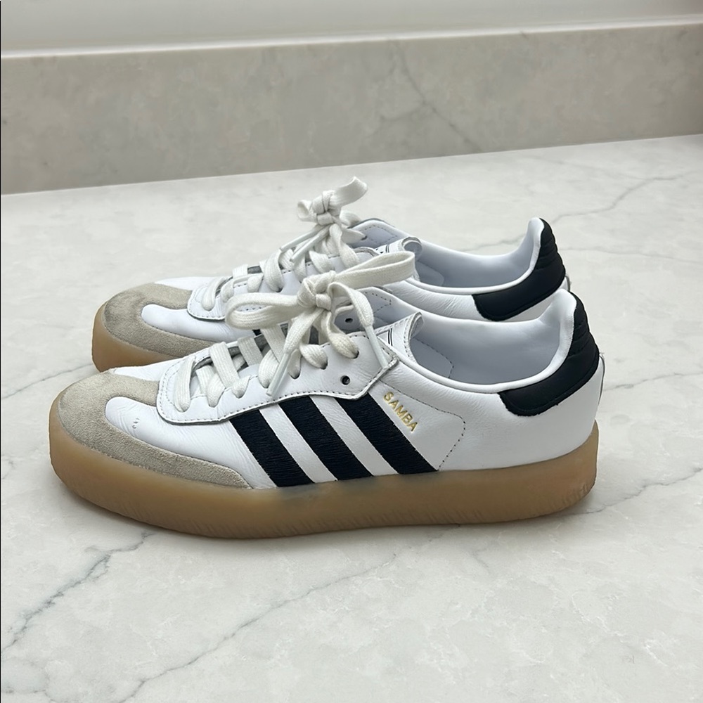 Adidas White and Black Sambas